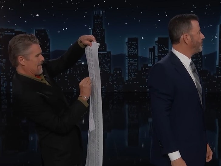 Ethan Hawke y Jimmy Kimmel