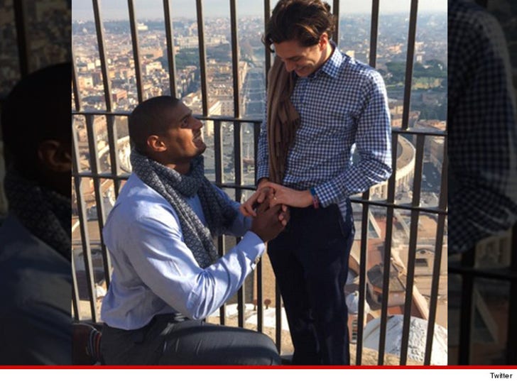 Michael Sam -- I Proposed At The Vatican :: 0116-sam-engaged-twitter-4