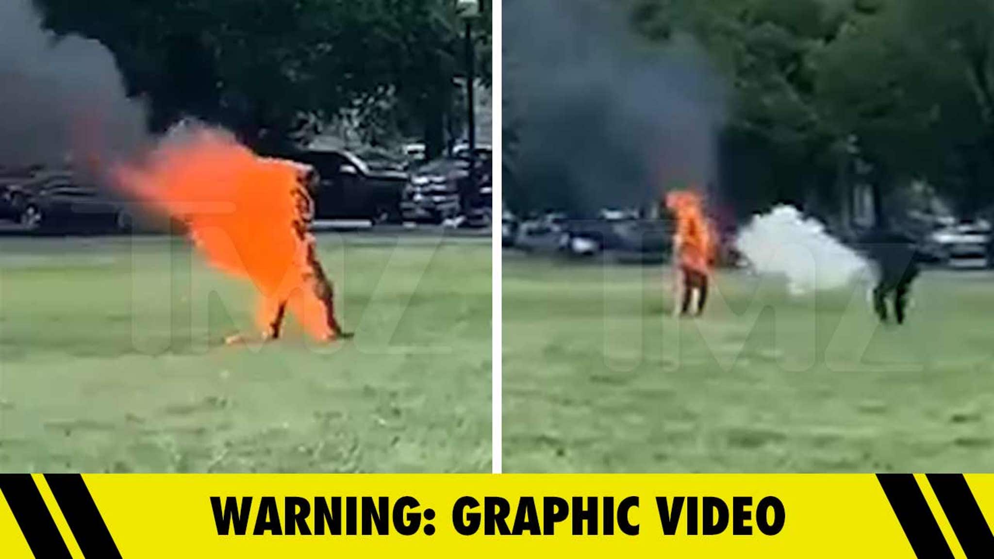 Man Sets Himself on Fire Near White House, Extinguished and Arrested