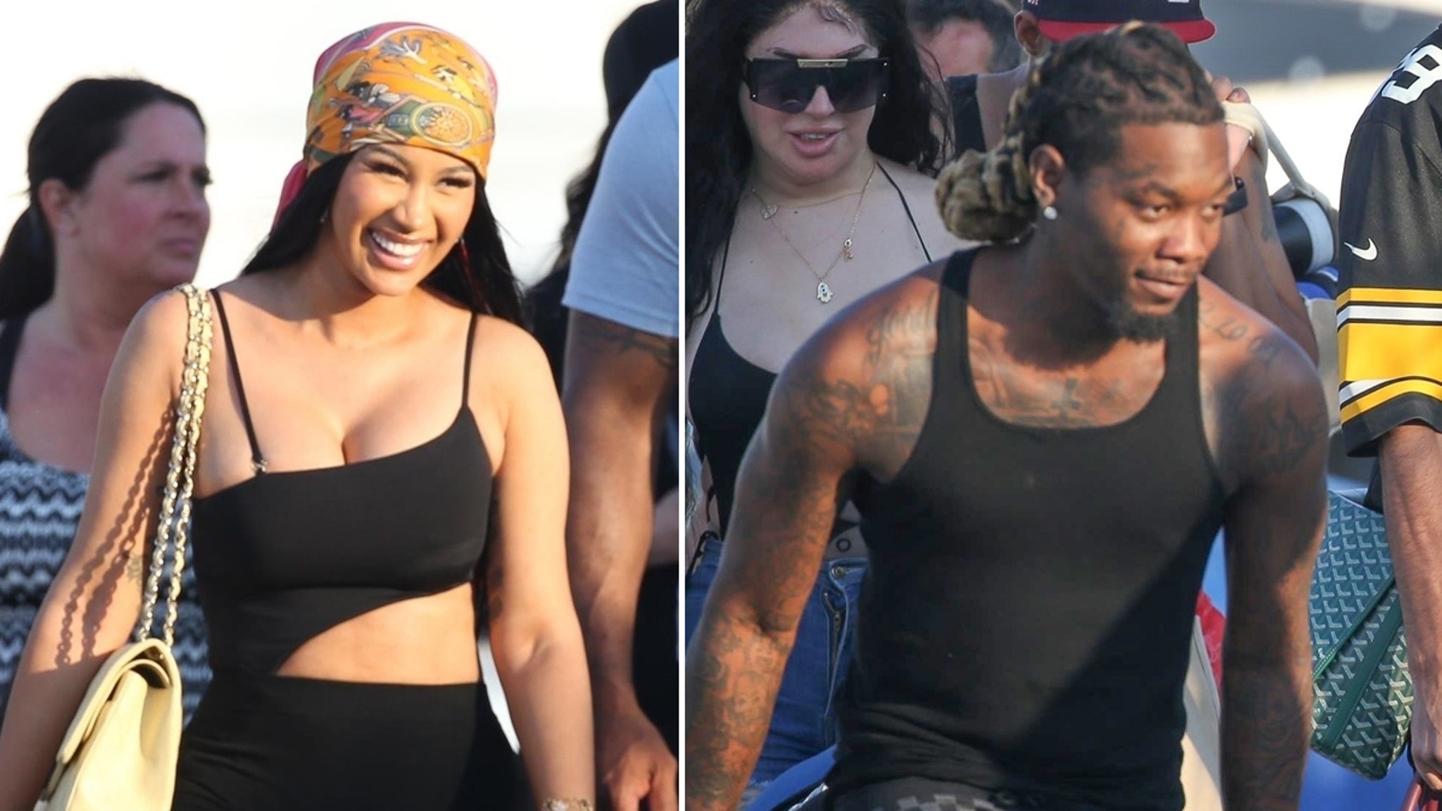 Cardi B & Offset Hit the Streets of Mexico, Buy Bracelets from Local Kids