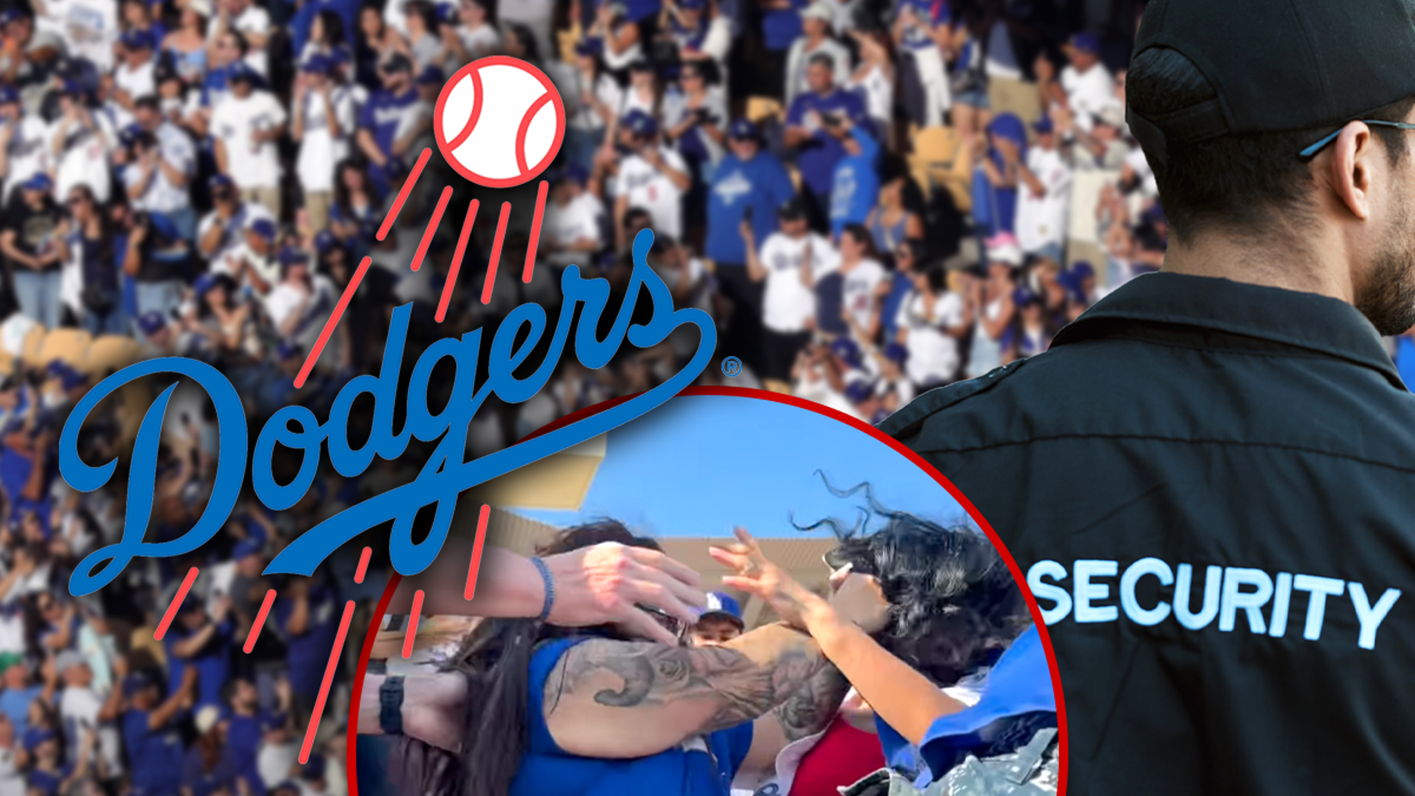 MLB-fans betrapt op videogevechten op de openingsdag van het Dodger Stadium