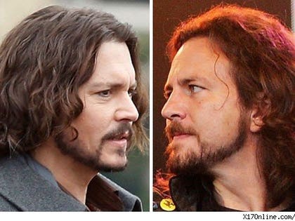 Johnny Depp and Eddie Veder
