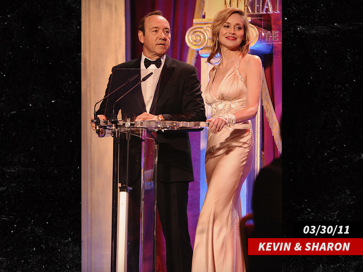 Kevin Spacey and Sharon Stone host at the Gorby 80 Gala