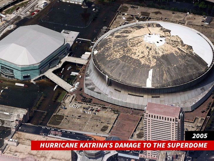 Hurricane Katrina's Damage to the Superdome getty 1