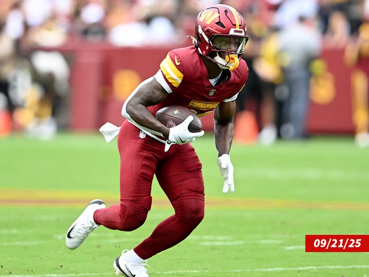 Jacory Croskey-Merritt on the field getty
