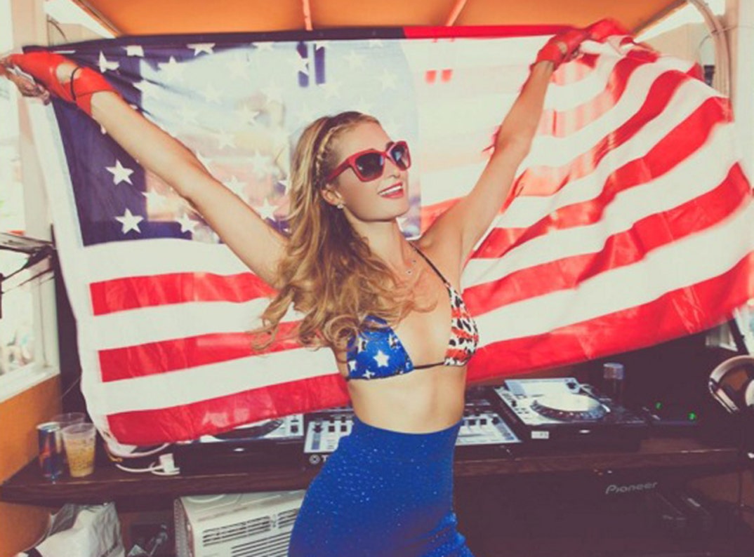 Patriotic Bikini Babes -- Guess Who!