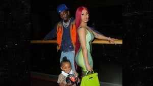 Cardi B, Offset & Kulture Out for Dinner to Celebrate Father's Day