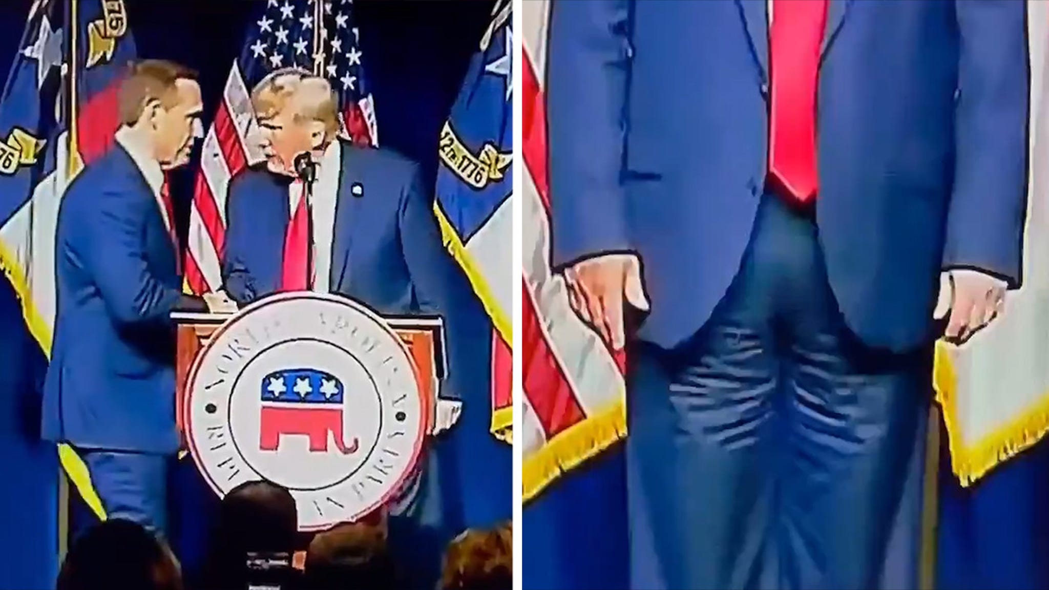 Donald trump speech has people thinking his pants were on backwards