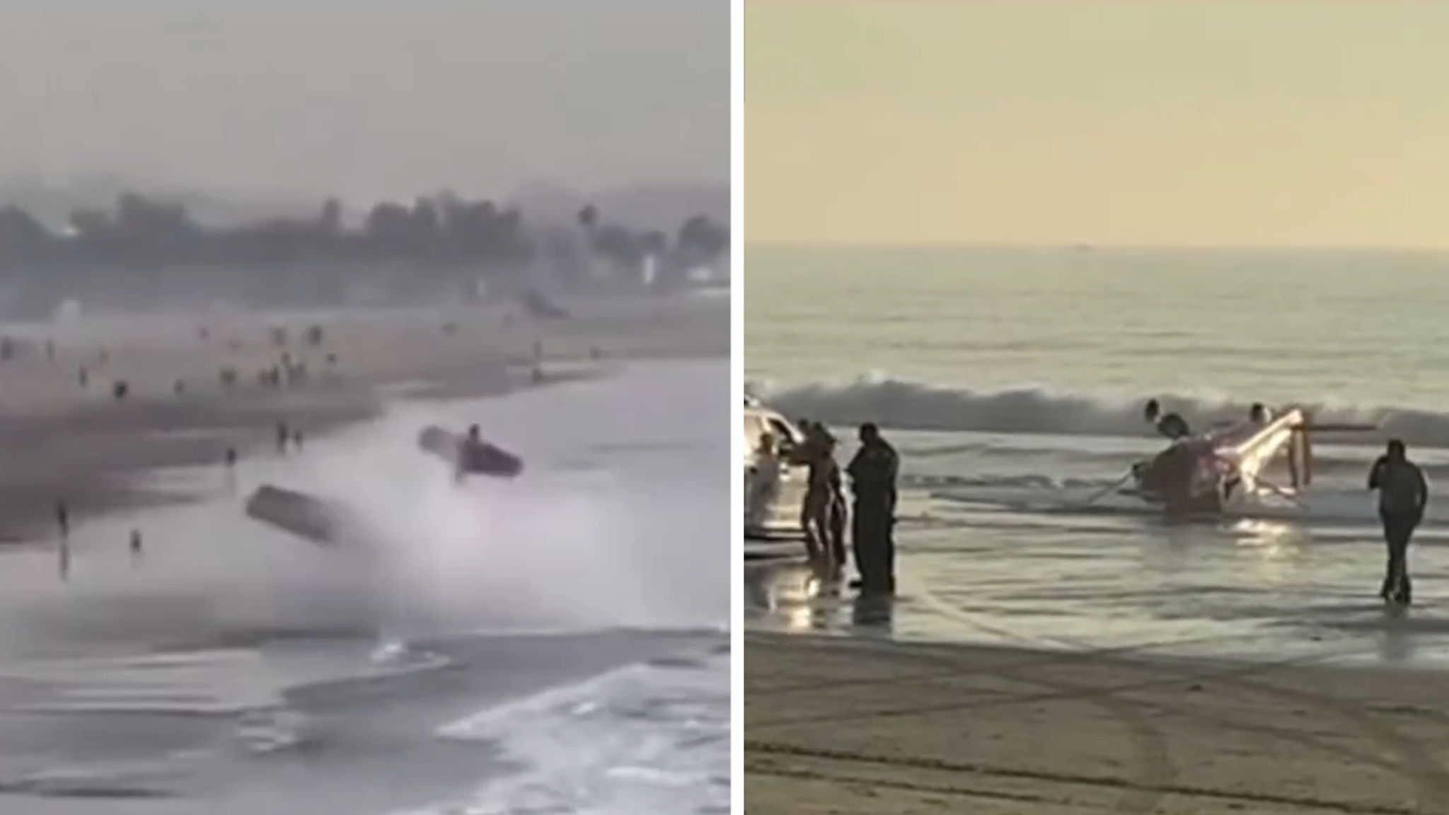 Nuevo video muestra fatal accidente de avión cerca del muelle de Santa Mónica