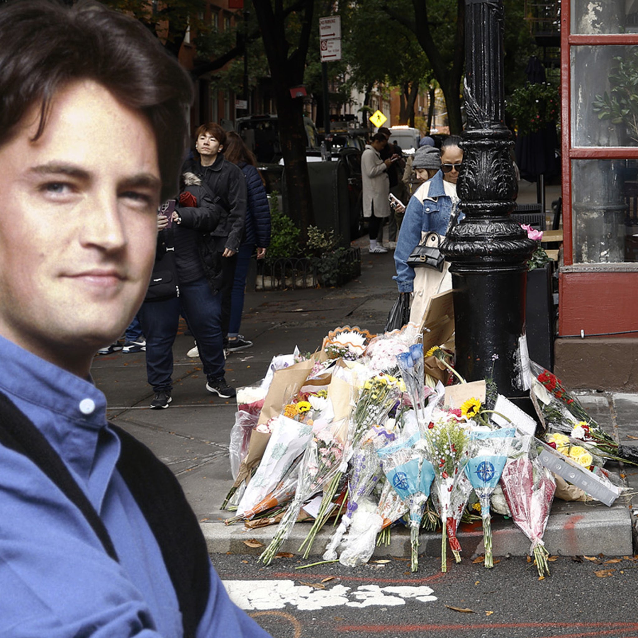 New Yorkers are flocking to the 'Friends' apartment to mourn the death of  Matthew Perry
