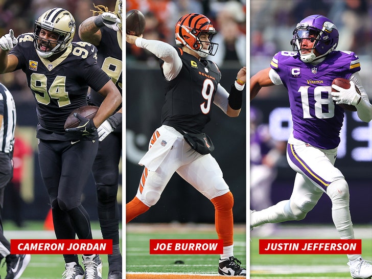 Cameron Jordan Joe Burrow Justin Jefferson Getty 1