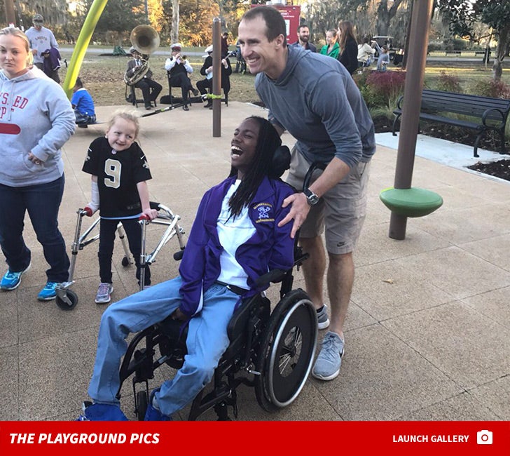 Drew Brees Opens Playground for Special Needs Kids