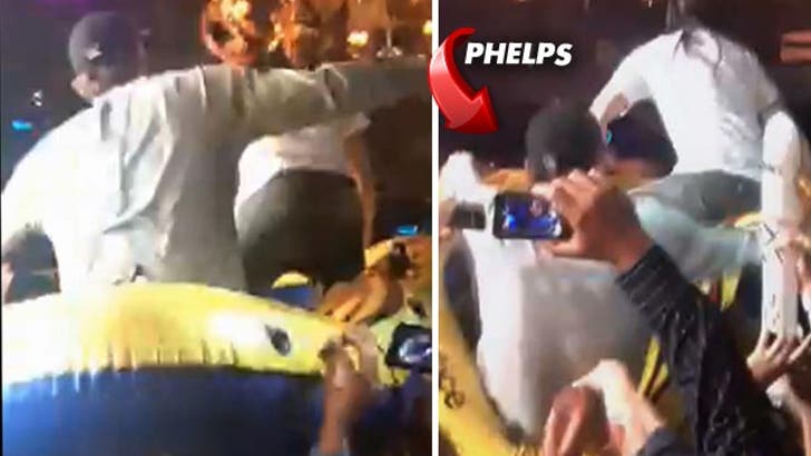 Michael Phelps -- Crowd Surfing Accident Inside Vegas Nightclub ... ON TAPE