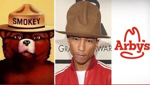 Pharrell's Hat ON FIRE -- Smokey Bear Don't Care