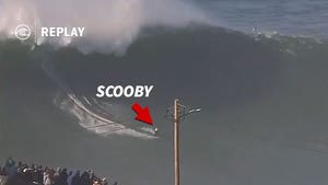 Pro Surfer Pedro Scooby Rides Monstrous Wave In Portugal, Insane Video!