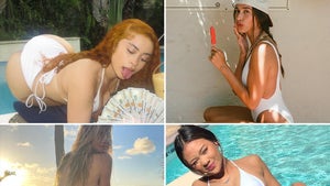 Stars In White-Hot Bikinis ... Blinded By The White!