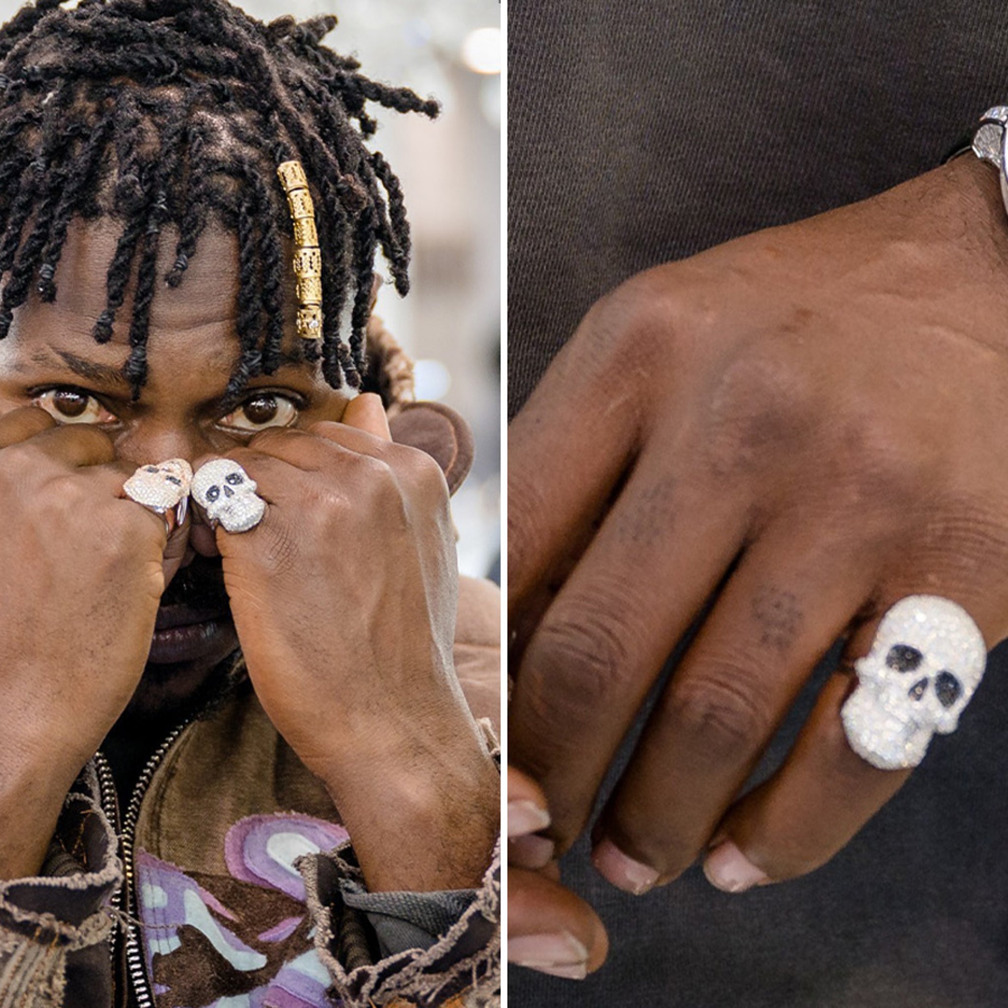 AWGE ASAP ROCKY Classic Letter Self Defence Ring With Gold And Silver Two  Color Spot Drilling And Smooth Surface 250D From Qytyo, $26.9 | DHgate.Com