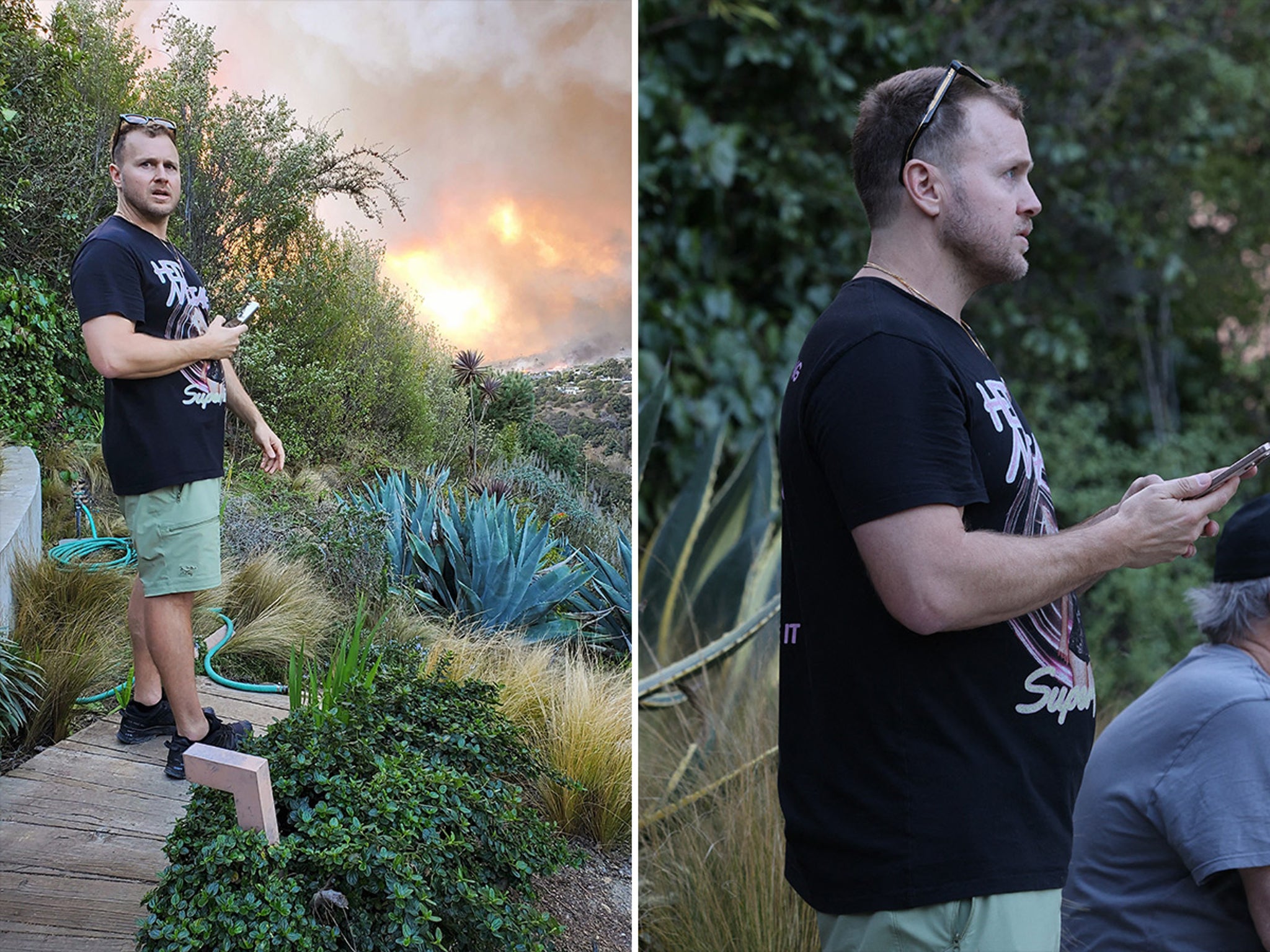 Actor James Woods Captures Wildfire in Neighborhood