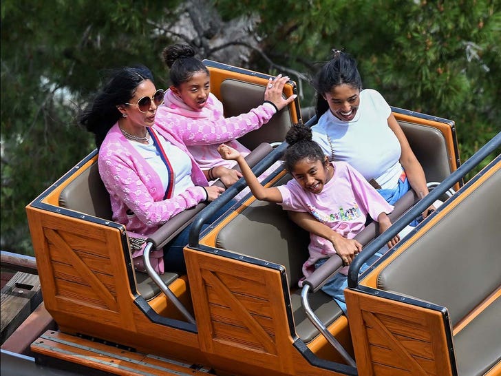 Vanessa Bryant and daughters at Disneyland