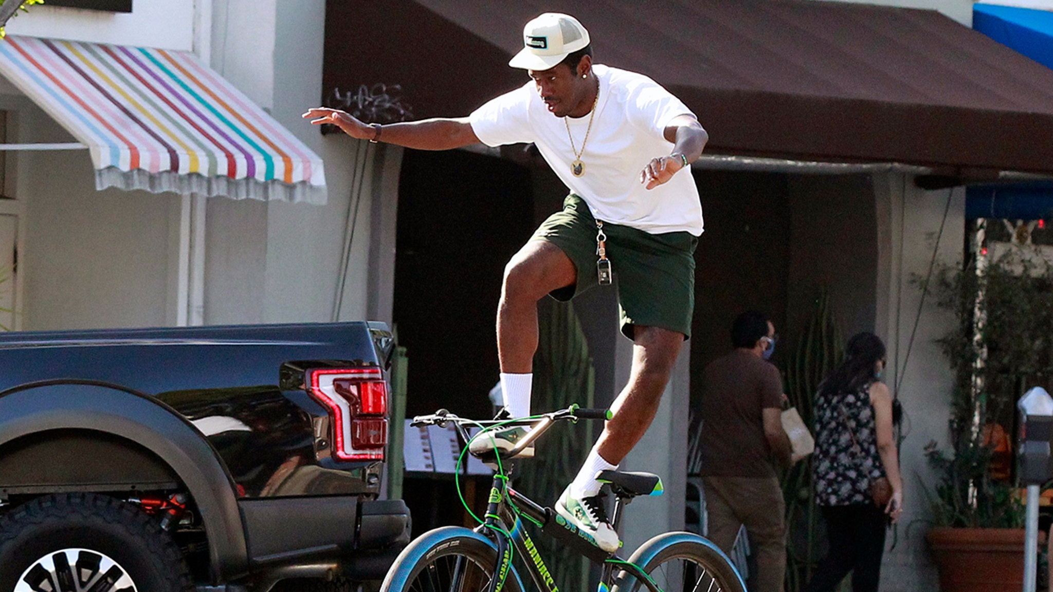 Tyler the Creator 'Surfs' on His Bike in L.A. - TMZ