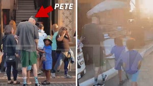 Pete Davidson Holds Kim & Kanye's Son Saint's Hand During Shopping Trip