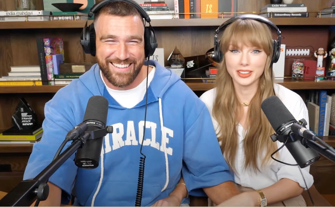 Taylor Swift Travis Kelce Handsy New Heights Podcast 30