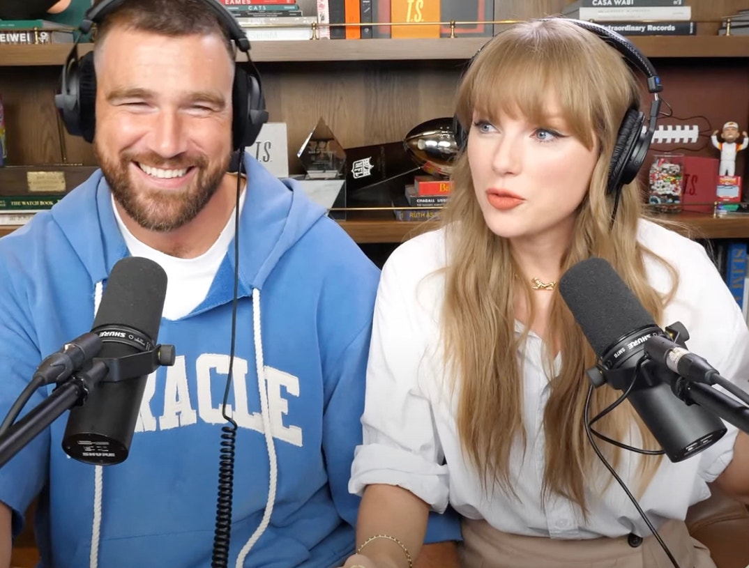 Taylor Swift Travis Kelce Handsy New Heights Podcast 20