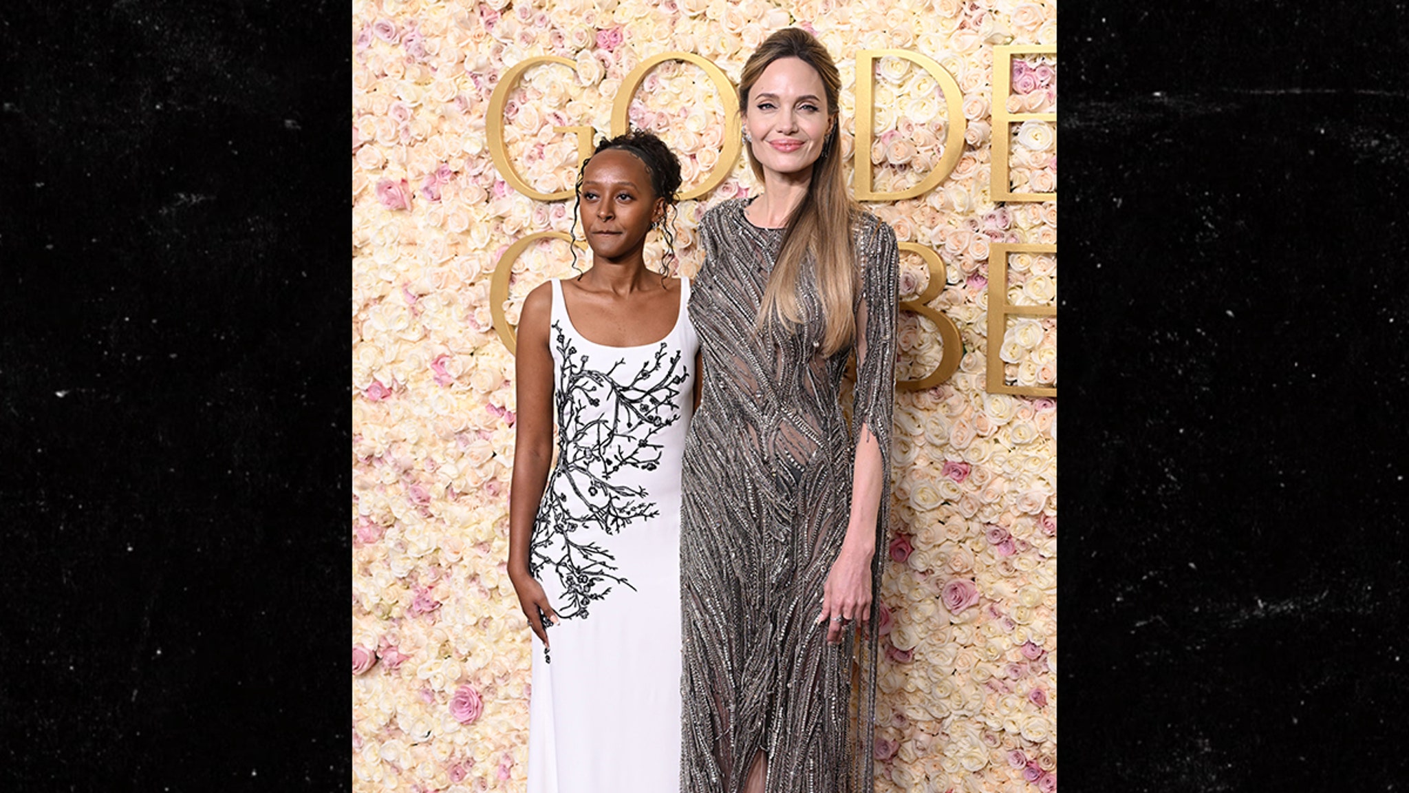 Angelina Jolie Attends Golden Globes with Daughter Zahara