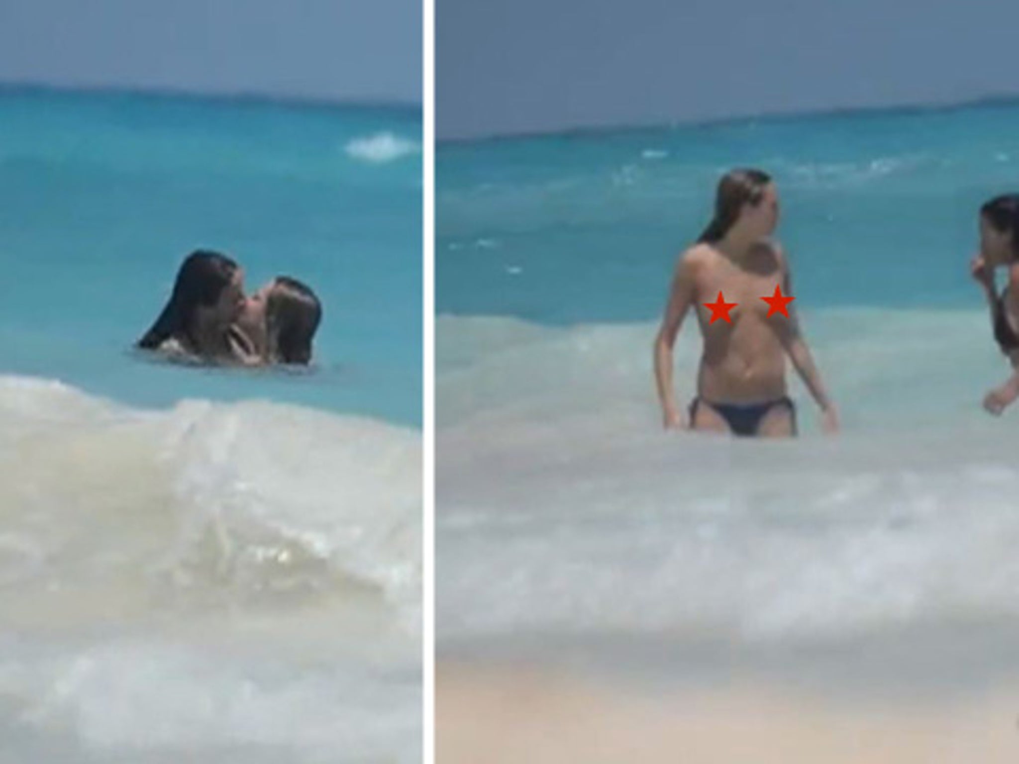 Cara Delevingne & Michelle Rodriguez -- TOPLESS MAKEOUT SESH ... On the  Beach [VIDEO]