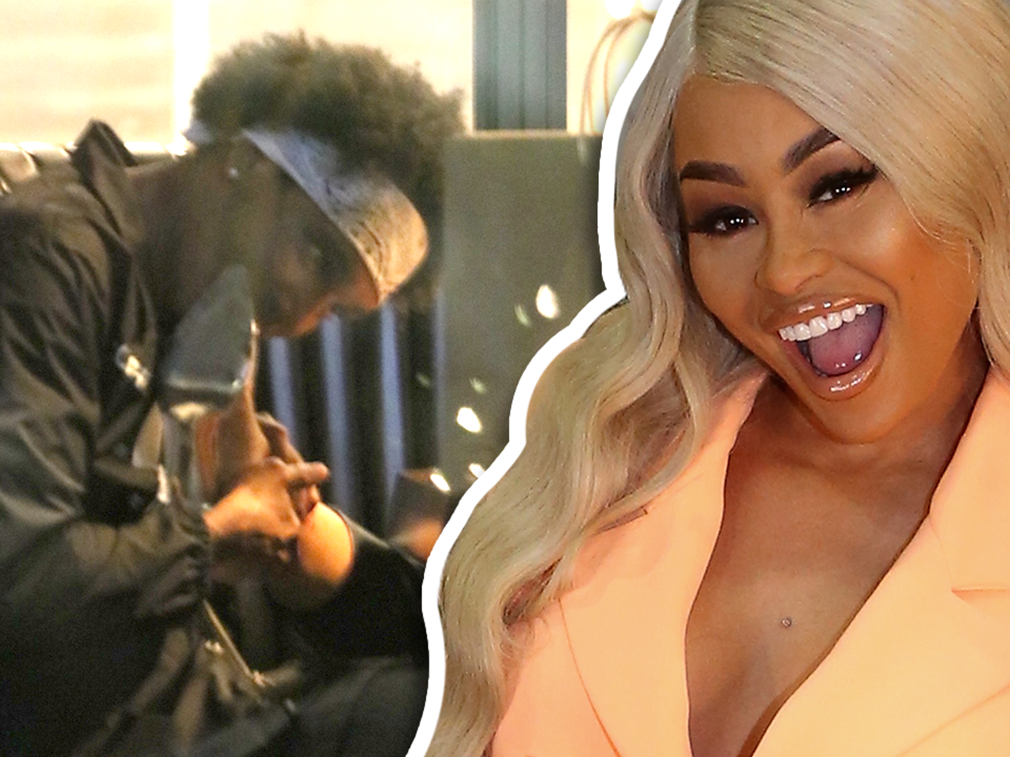 Blac Chyna's New Mystery Man Sucks Her Toes at Dinner