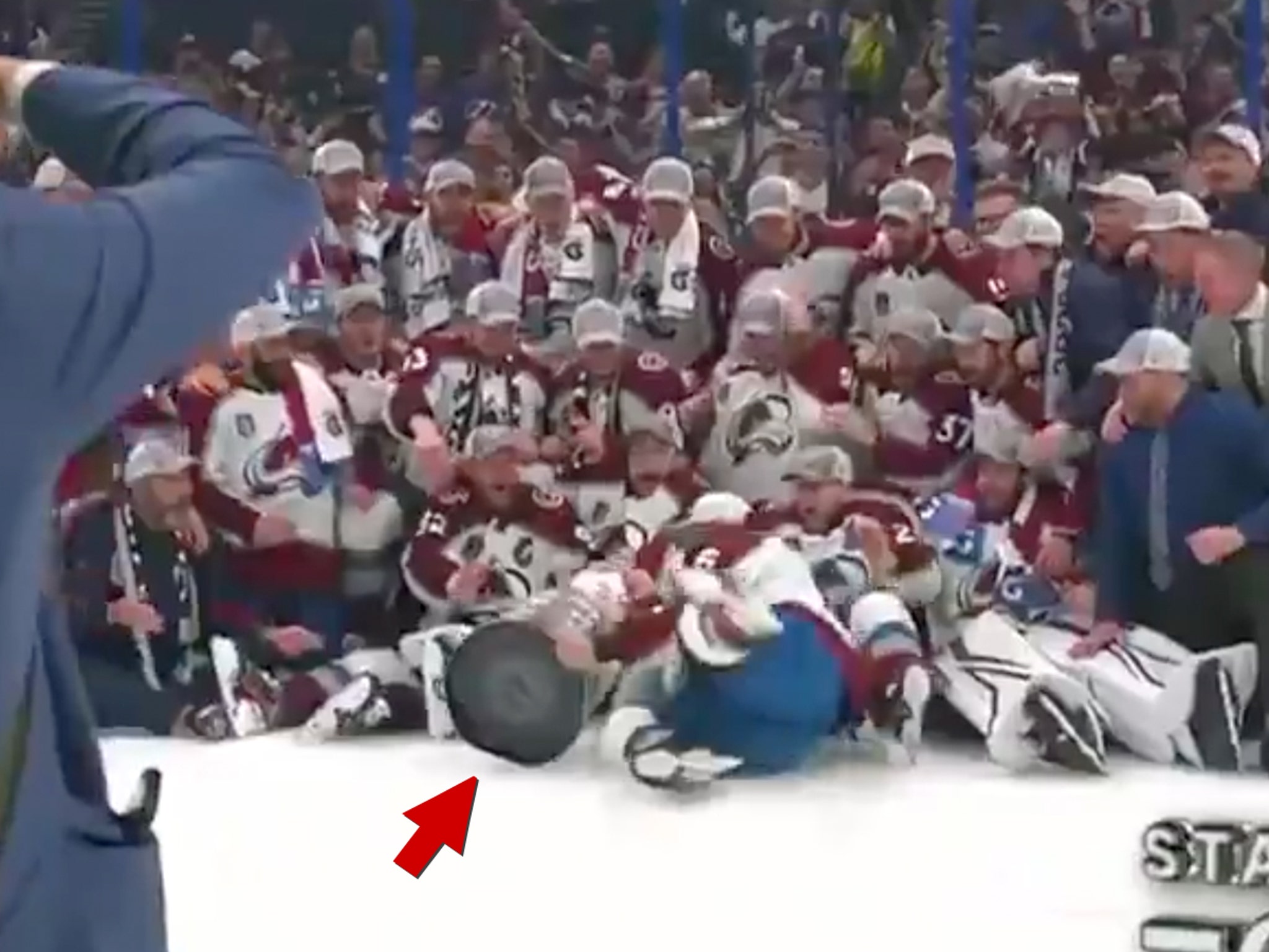 The moment the Colorado Avalanche dented the Stanley Cup. - Imgur