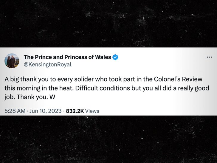 tweet do príncipe williams