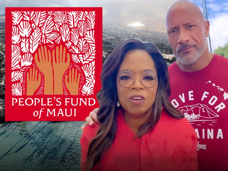 the rock and oprah peoples fund of maui getty insta 1