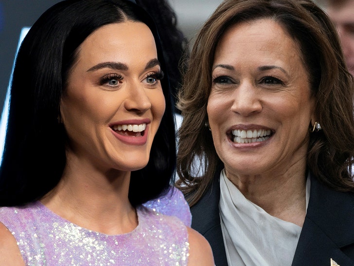 Katy Perry and Kamala Harris