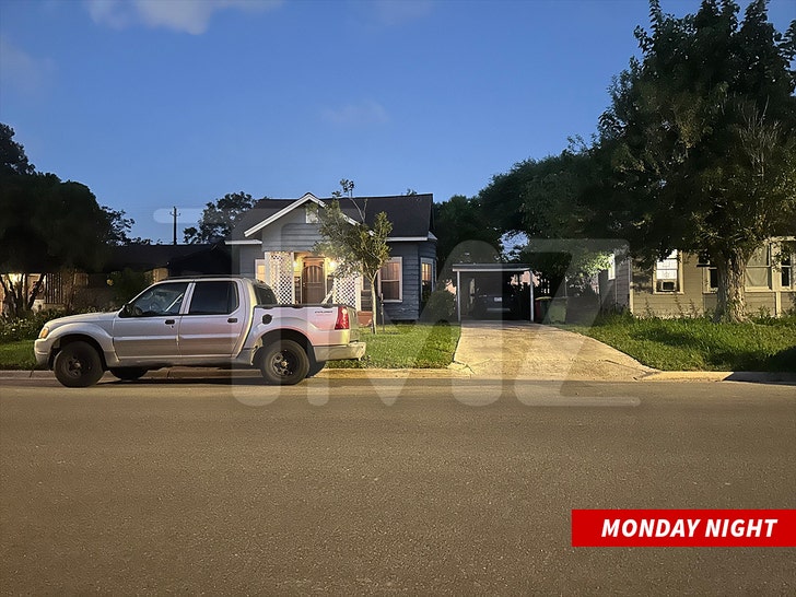 Outside RJ Mitte’s house monday night tmz 1