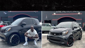 Deion Sanders & Ochocinco Cop Tricked-Out Smart Cars, All Black Everything!
