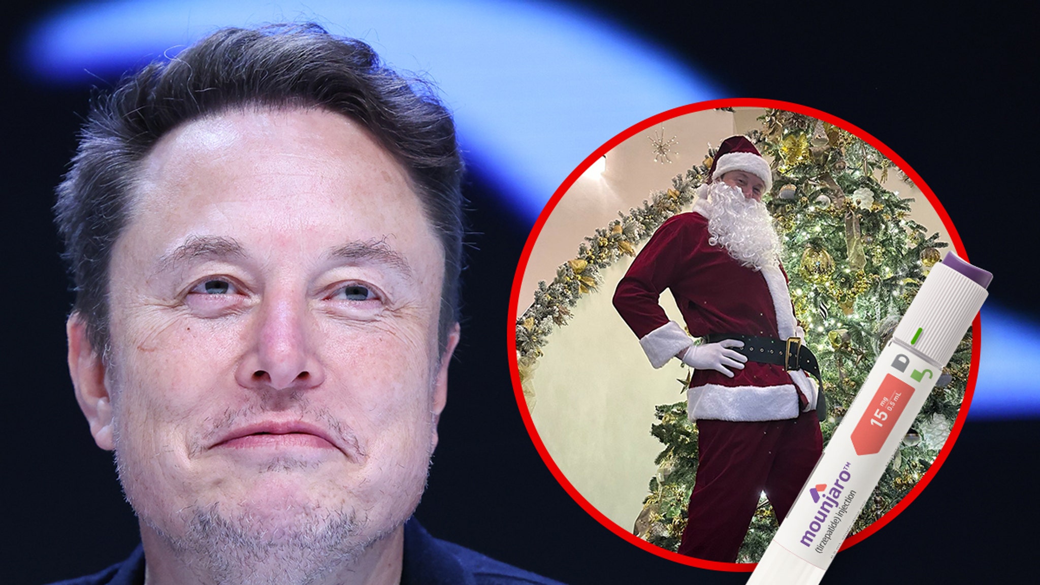 Elon Musk Shows Off Fresh Weight Loss in Slim Santa Pic, Credits Mounjaro