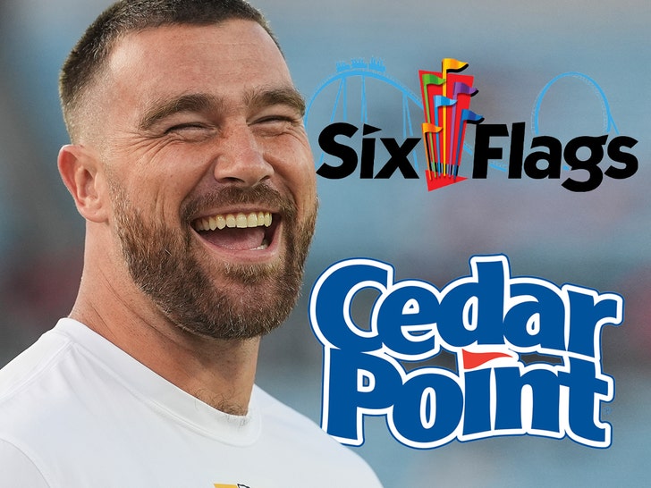 Travis Kelce Six Flags Cedar Point Getty