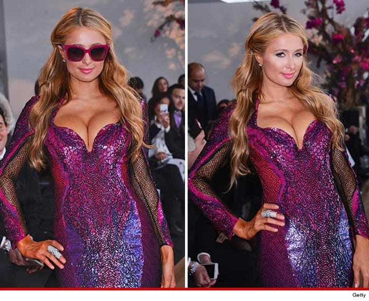 Paris Hilton -- OK My Giant Boobs Are An Illusion :: 0213-paris-hilton-huge-boobs-main-getty-4