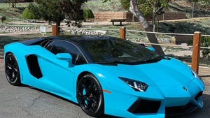 Chris Brown's Old Car Hits the Market, 2012 Miami Blue Lamborghini Aventador