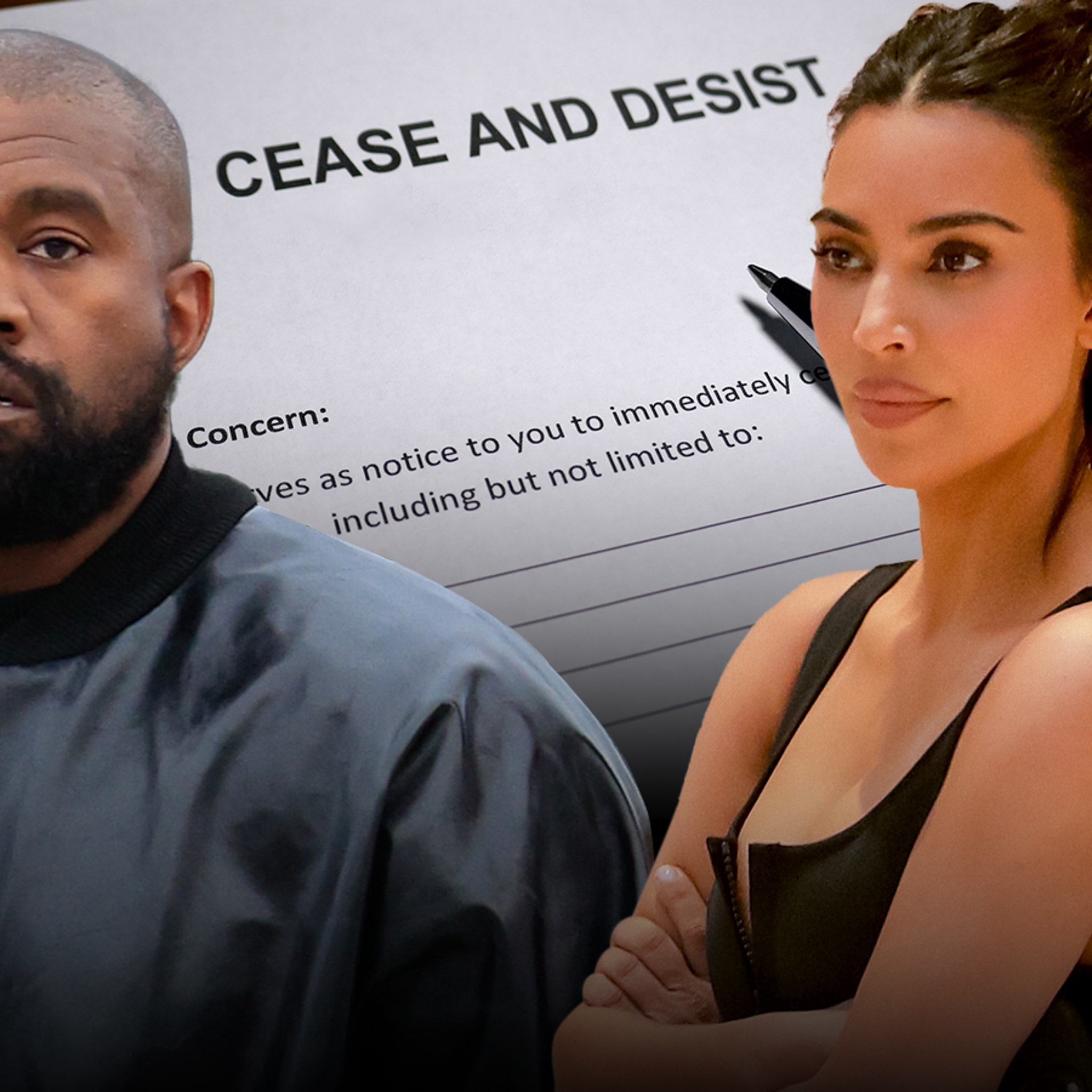Kanye West Fires Off Cease and Desist to Kim Kardashian Over Their