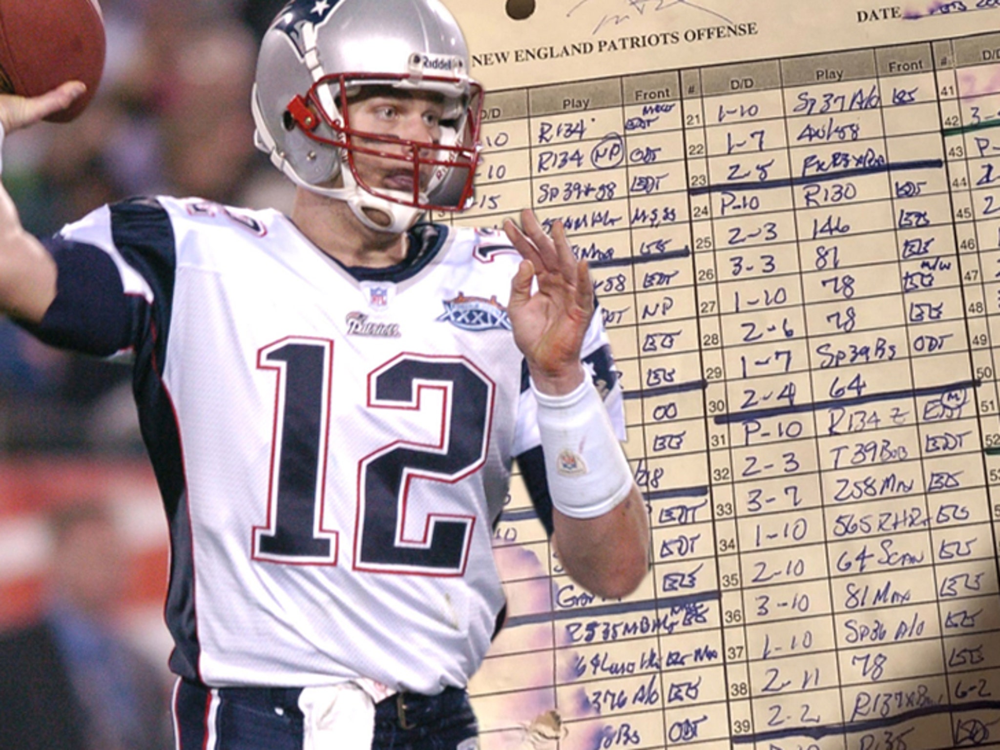 Tom Brady's Handwritten Super Bowl XXXIX Notes Hit Auction Block