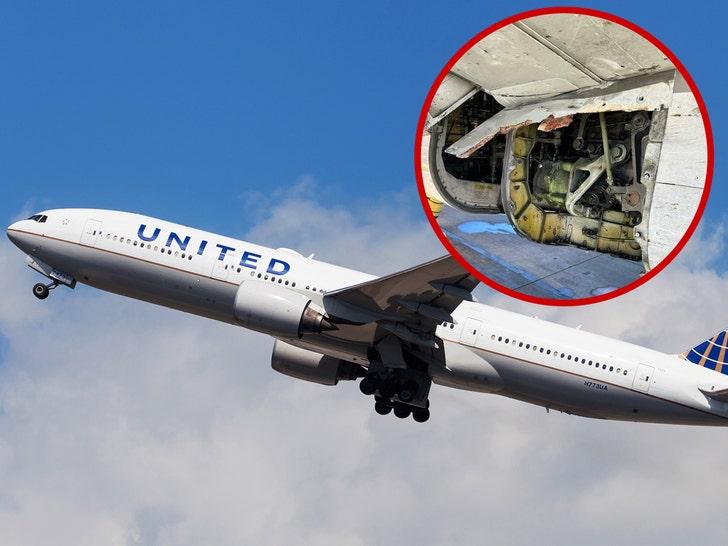 united airlines panel detached