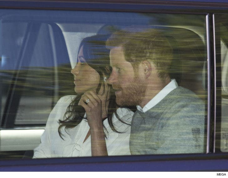 Prince Harry Meghan Markle Arrive at Windsor Castle for Royal :: 0517-meghan-markle-prince-harry-car-windsor-london-wedding-rehearsal-engagement-ring-mega-4