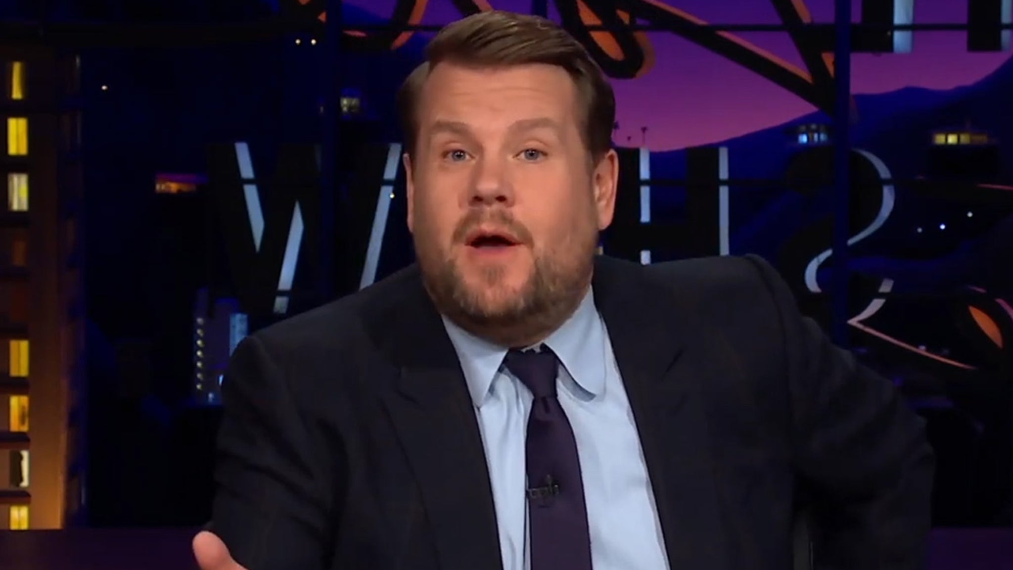 James Corden apologizes again for bad behavior in a restaurant and promises to return