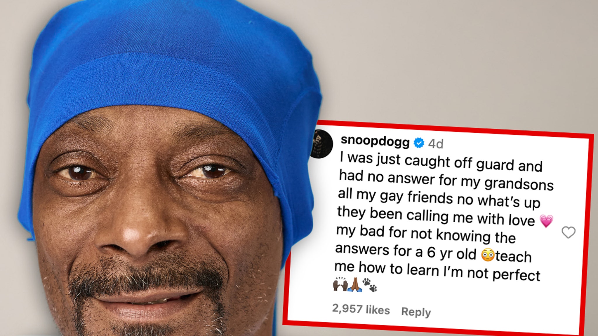 Snoop Dogg Says He Isn't Homophobic, Asks People to Help Teach Him