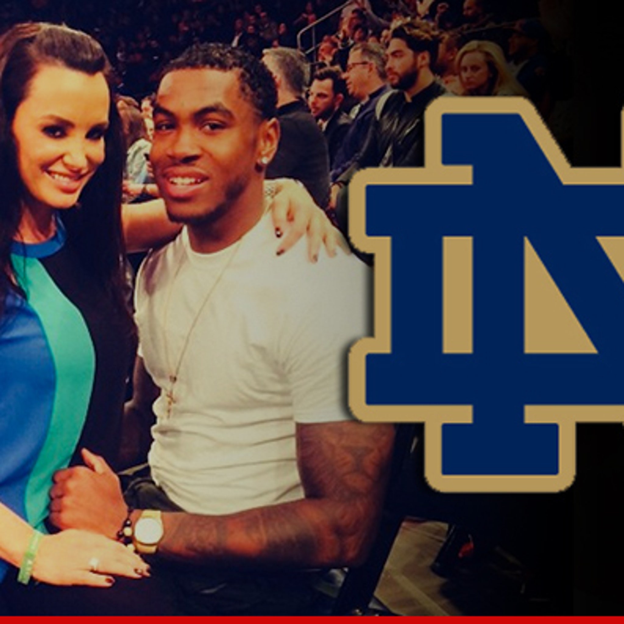 Notre Dame WR Justin Brent -- No Punishment for Dating Porn Star Lisa pic pic picture