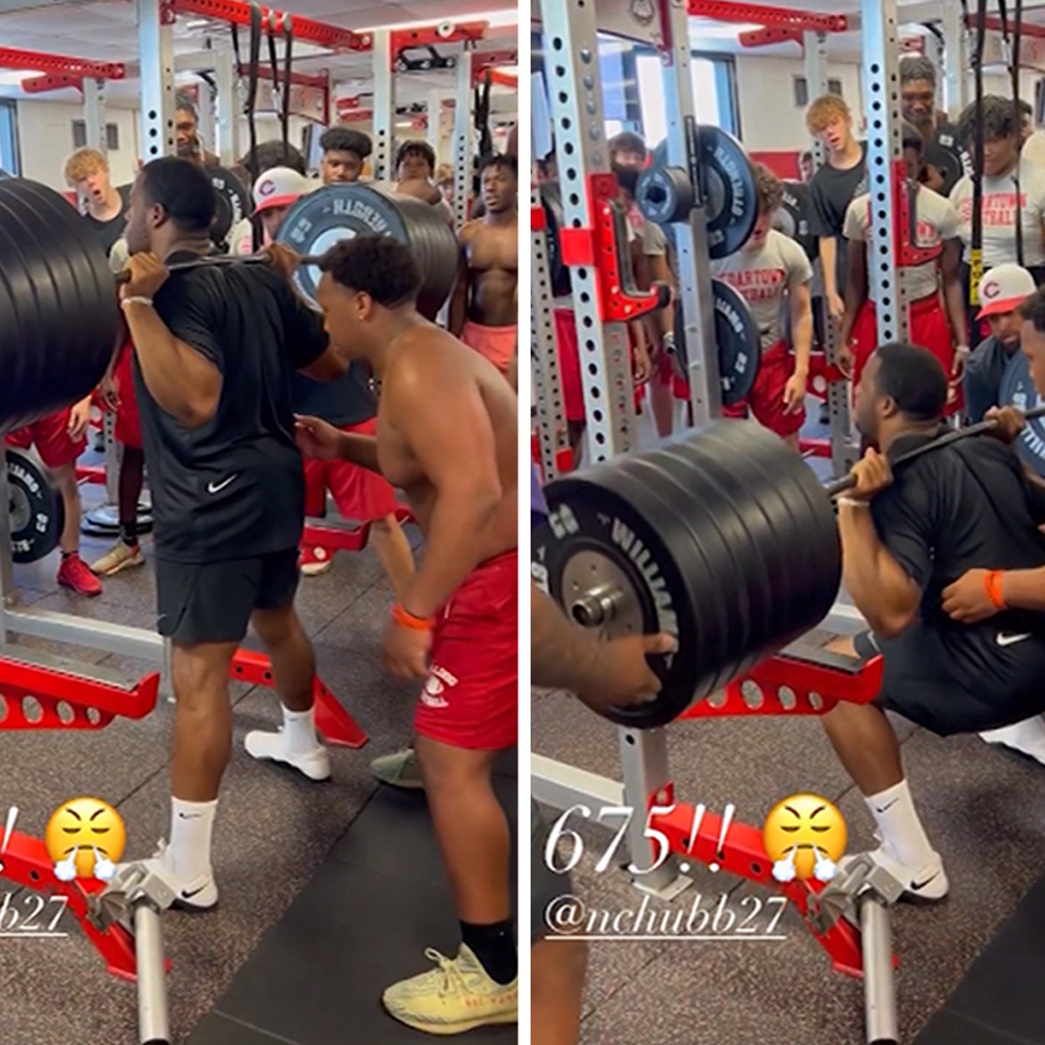 Browns' Nick Chubb squats 610 lbs for 3 reps in workout footage