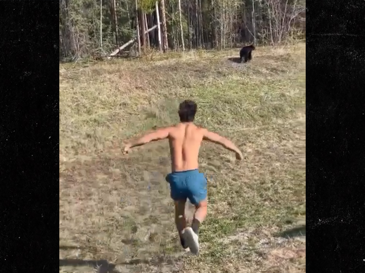 shirtless man bear