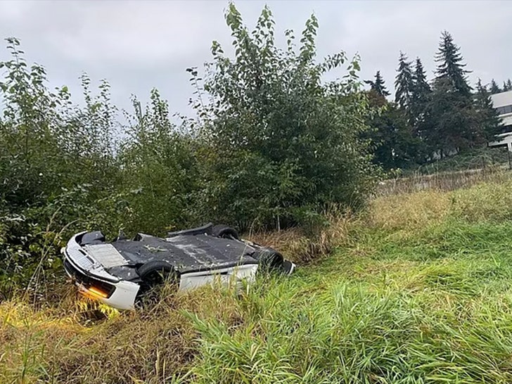 flipped car Bellevue Police Department 1